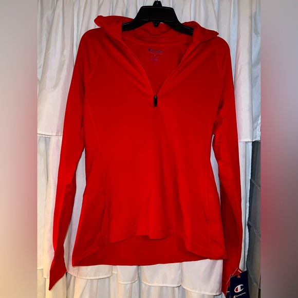 ‼️‼️NWT!! ❤️cheerful red Champion half zip warmup jacket❤️ - Picture 1 of 2